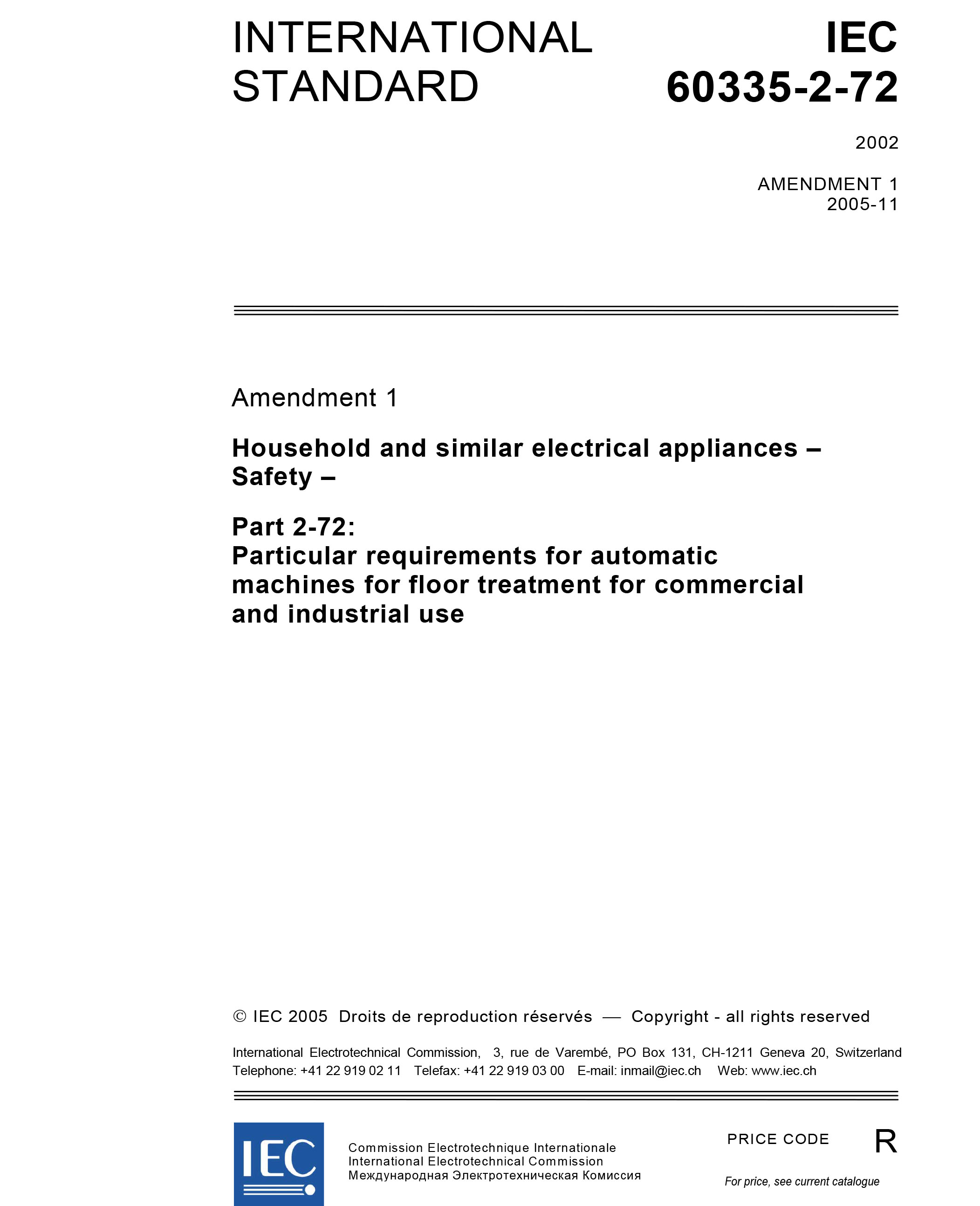 Standards PDF Cover Page