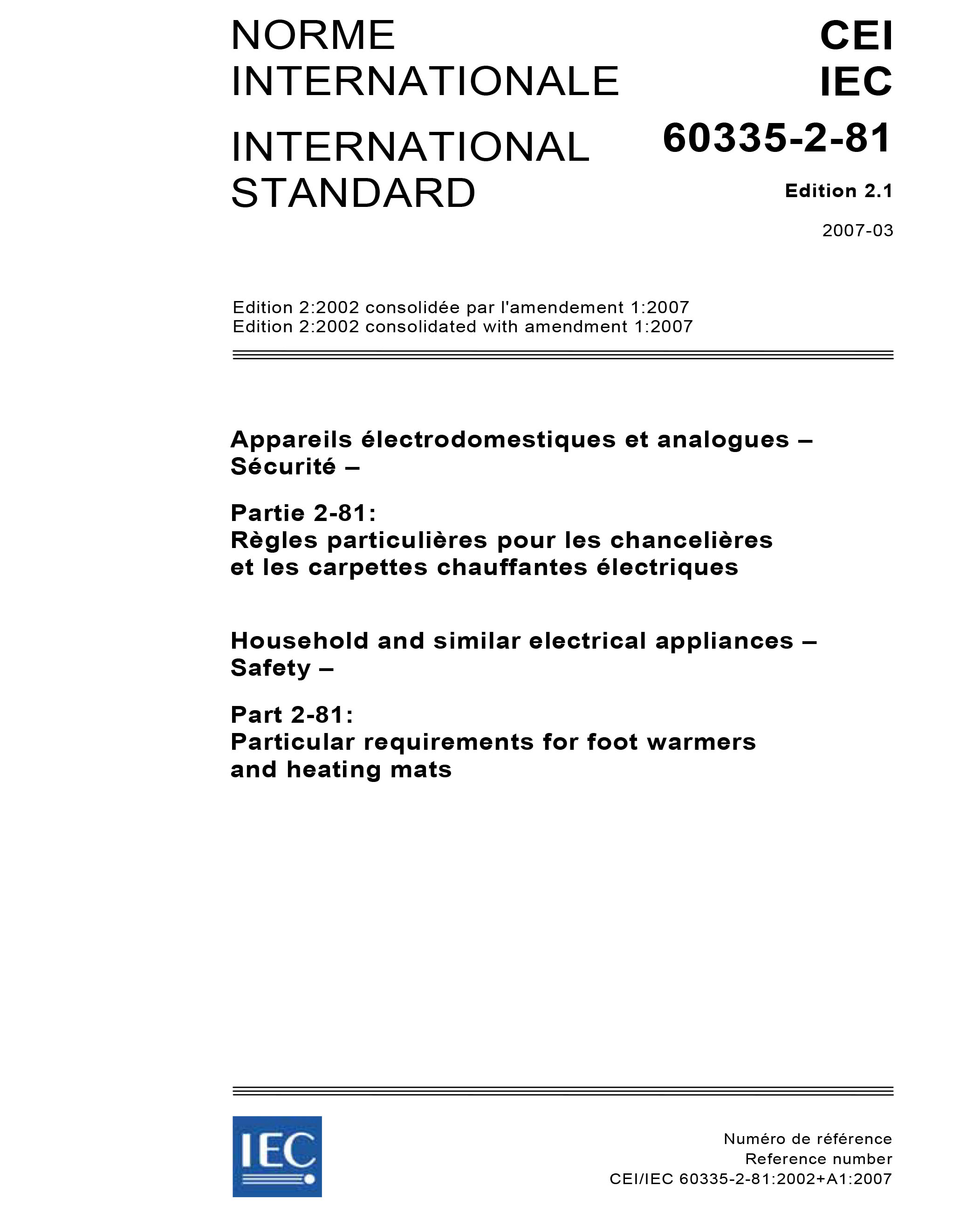 Standards PDF Cover Page
