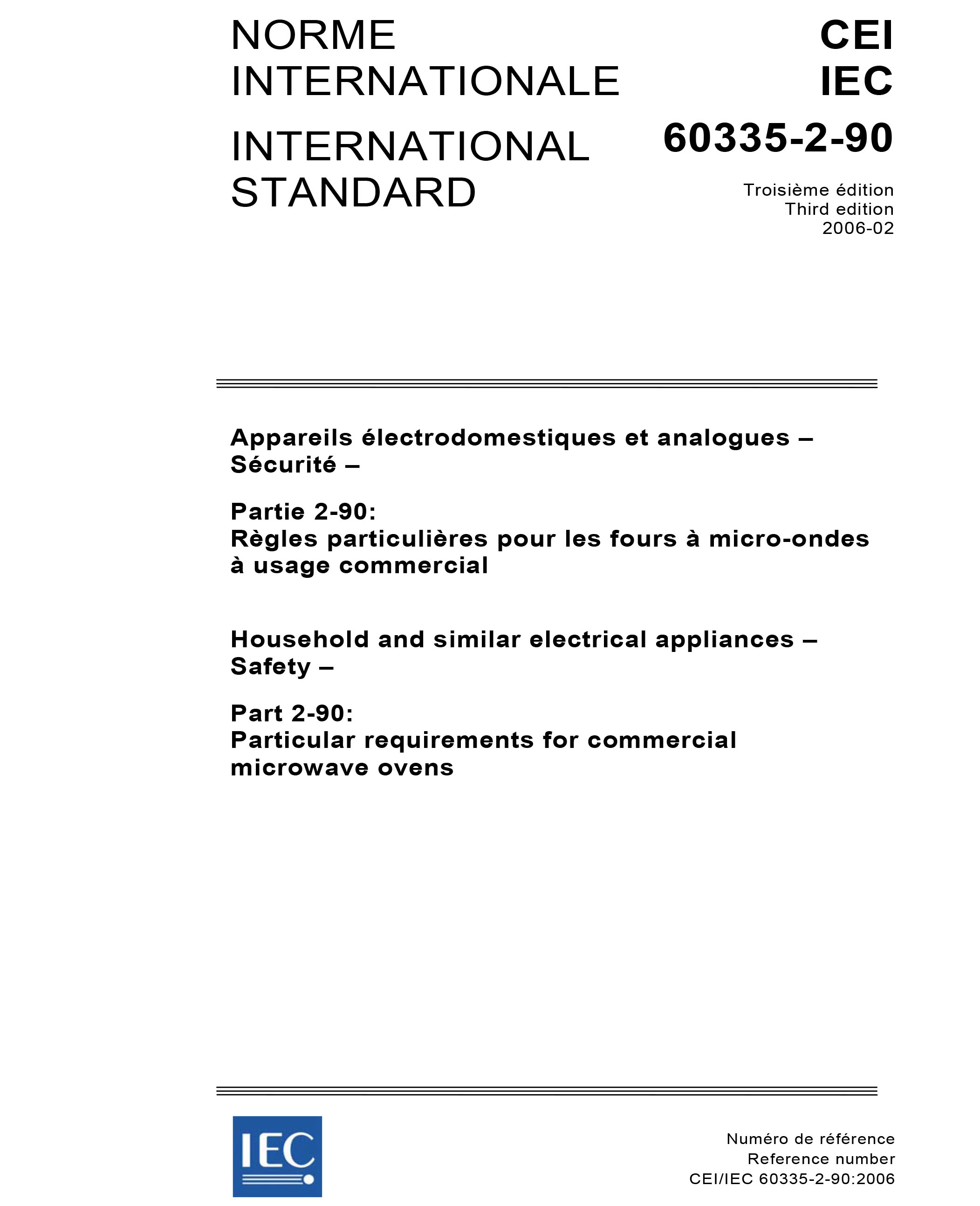 Standards PDF Cover Page