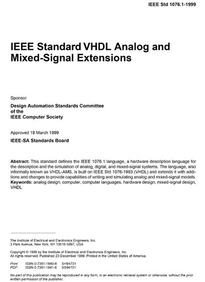 Standards PDF Cover Page