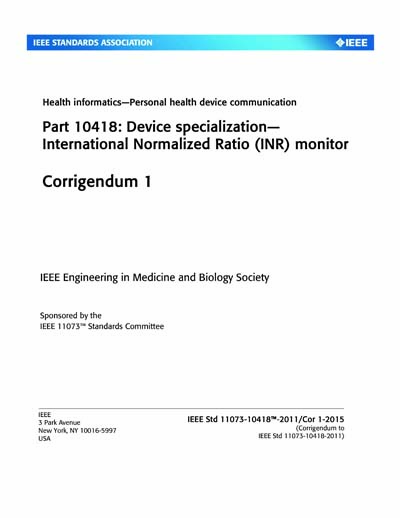 Standards PDF Cover Page