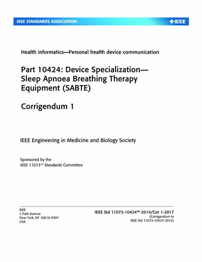 Standards PDF Cover Page