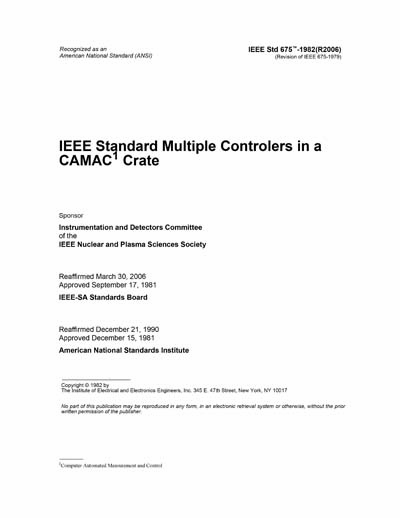 Standards PDF Cover Page