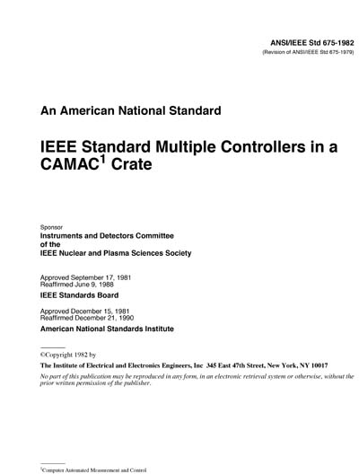 Standards PDF Cover Page