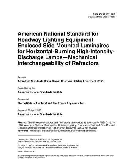 Standards PDF Cover Page