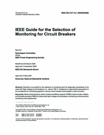 Standards PDF Cover Page