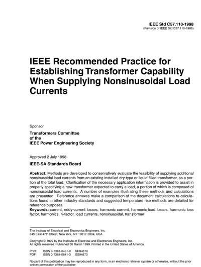 Standards PDF Cover Page