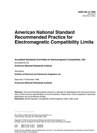 Standards PDF Cover Page