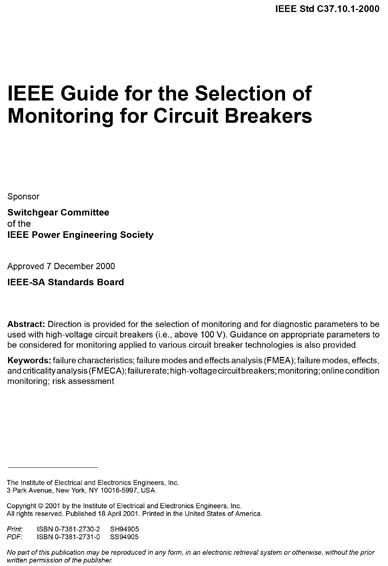 Standards PDF Cover Page