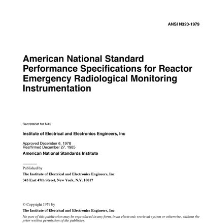 N320-1979 - American National Standard Performance Specifications for ...