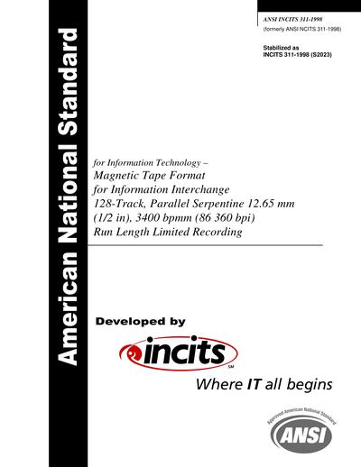 Standards PDF Cover Page
