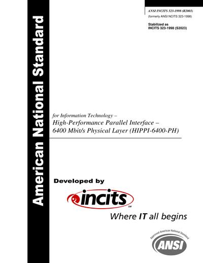 Standards PDF Cover Page