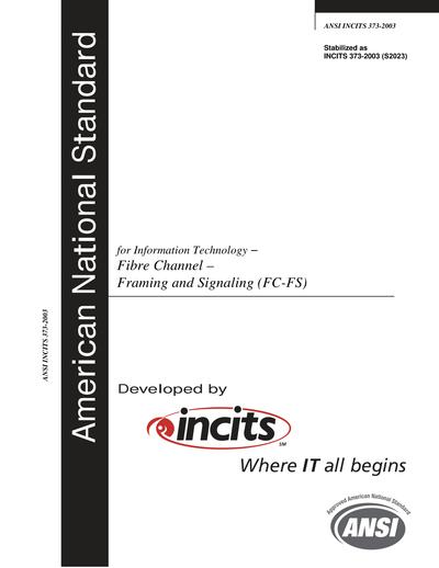 Standards PDF Cover Page