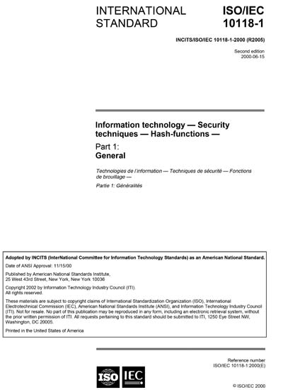 Standards PDF Cover Page