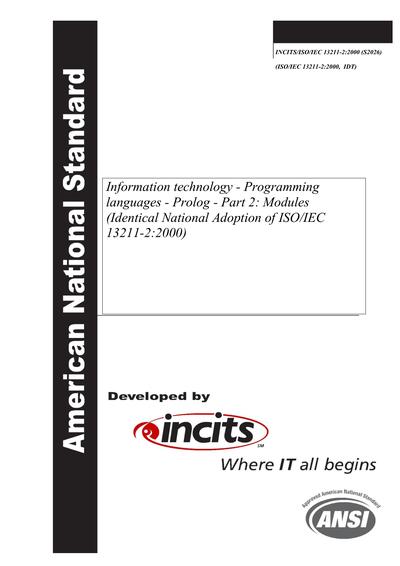 Standards PDF Cover Page
