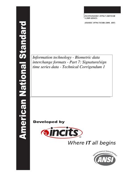 Standards PDF Cover Page