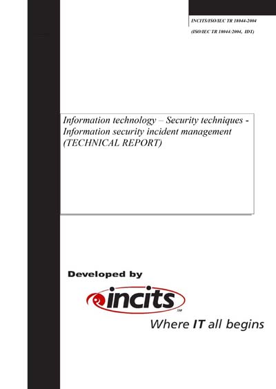 INCITS/ISO/IEC TR 18044-2004 - Information technology û Security ...