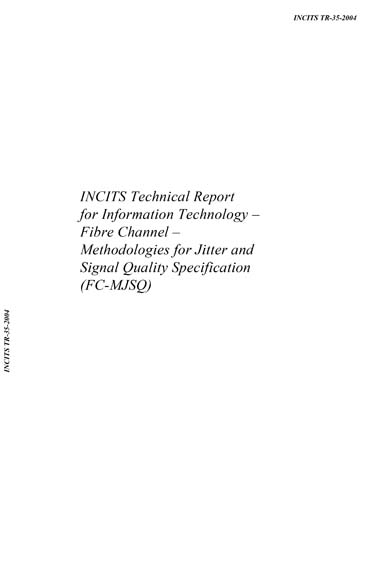 Standards PDF Cover Page