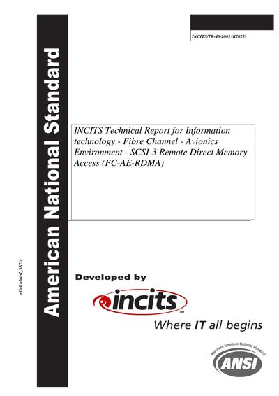 Standards PDF Cover Page