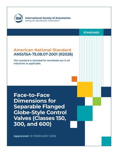 ANSI/ISA-75.08.07-2001 (R2026) - Face-to-Face Dimensions for Separable ...