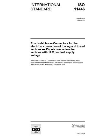 ISO 11446:2004 - Road vehicles - Connectors for the electrical ...