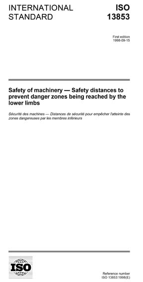 ISO 13854:1996 - Safety of machinery - Minimum gaps to avoid crushing of  parts of the human body