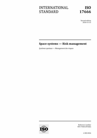 ISO 17666:2016 - Space systems - Risk management