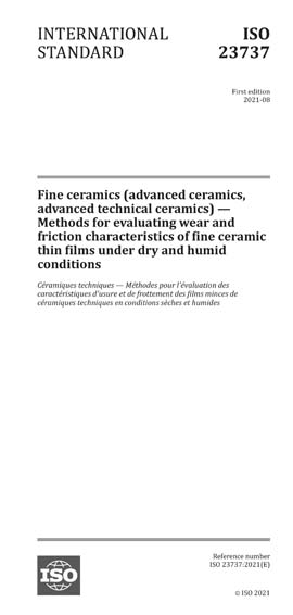 ISO 23737:2021 - Fine ceramics (advanced ceramics, advanced technical ...