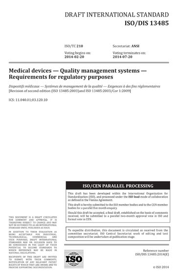 Standards PDF Cover Page