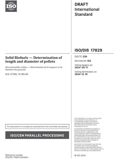 ISO/DIS 17829:2024 - Solid Biofuels - Determination of length and ...
