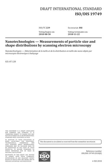 Standards PDF Cover Page