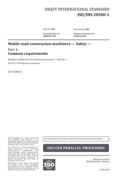 Standards PDF Cover Page
