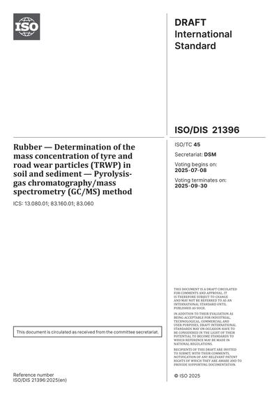 ISO/DIS 21396:2025 - Rubber - Determination of the mass concentration ...