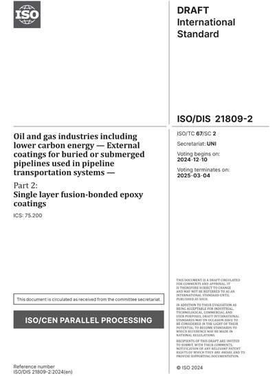 ISO/DIS 21809-2:2024 - Oil and gas industries including lower carbon