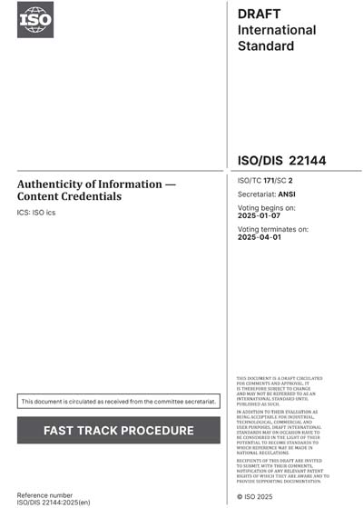 Standards PDF Cover Page