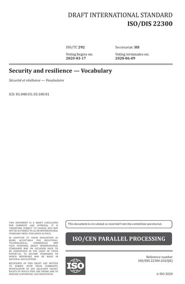 Standards PDF Cover Page