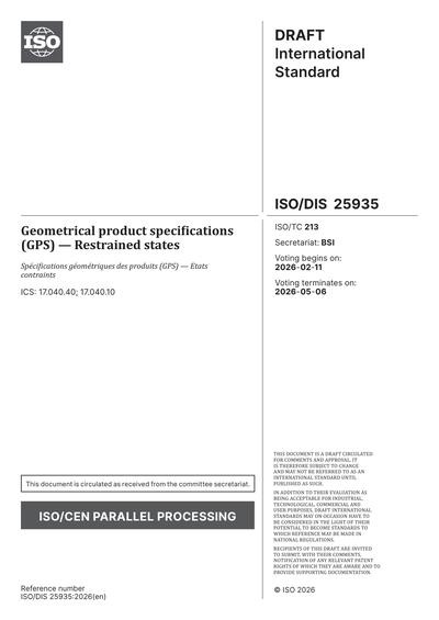 ISO/DIS 25935:2026 - Geometrical product specifications (GPS ...