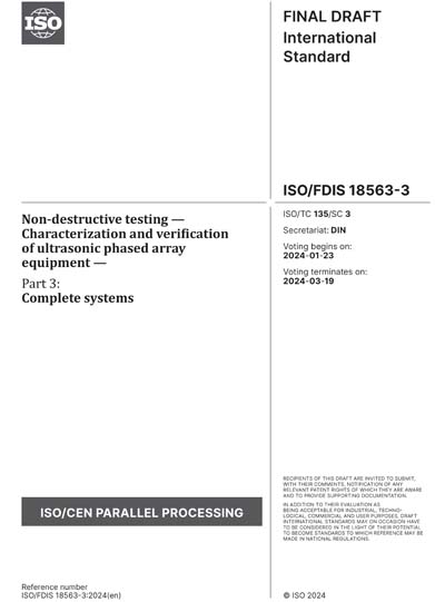 ISO/FDIS 18563-3:2024 - Non-destructive testing - Characterization and ...