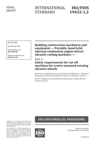 Standards PDF Cover Page