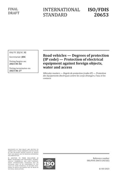 Standards PDF Cover Page