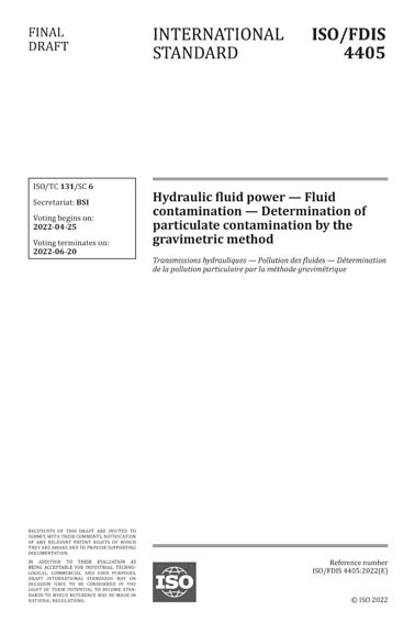 Standards PDF Cover Page