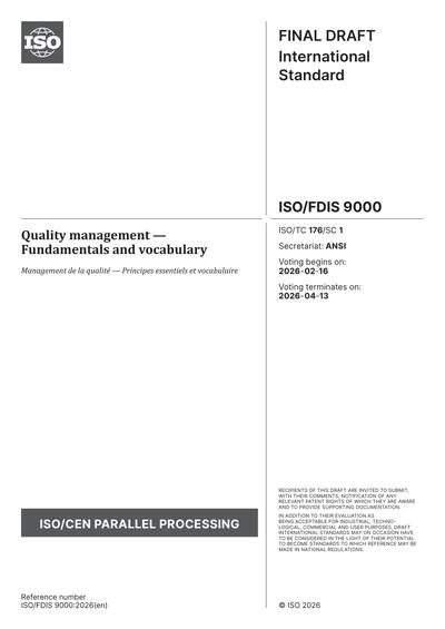 Standards PDF Cover Page