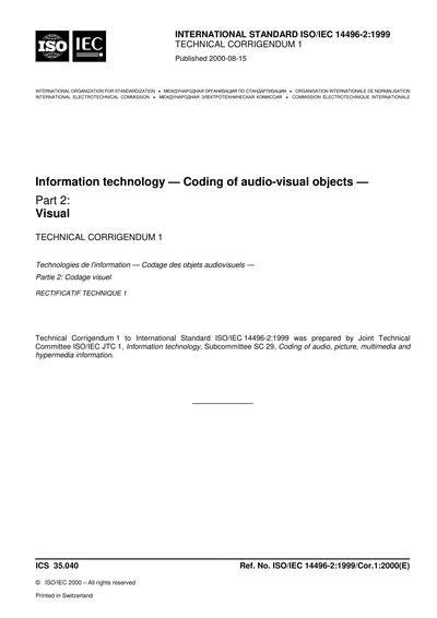 Standards PDF Cover Page
