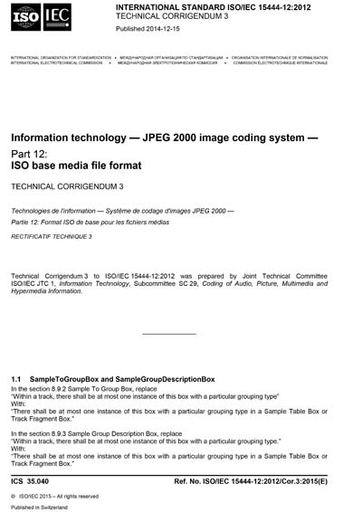 Standards PDF Cover Page