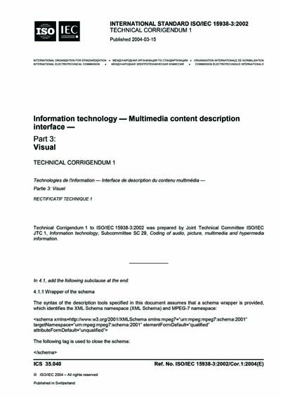 Standards PDF Cover Page