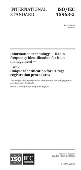 Standards PDF Cover Page