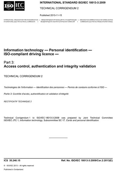 Standards PDF Cover Page