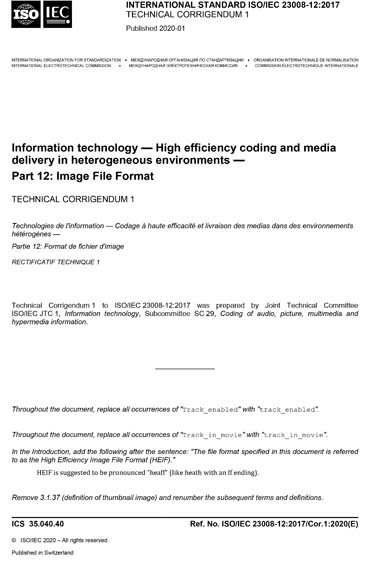 Standards PDF Cover Page
