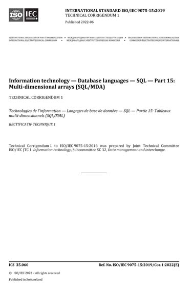 Standards PDF Cover Page