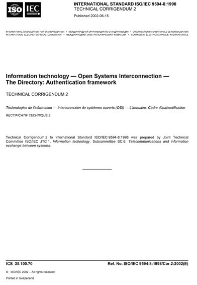 Standards PDF Cover Page